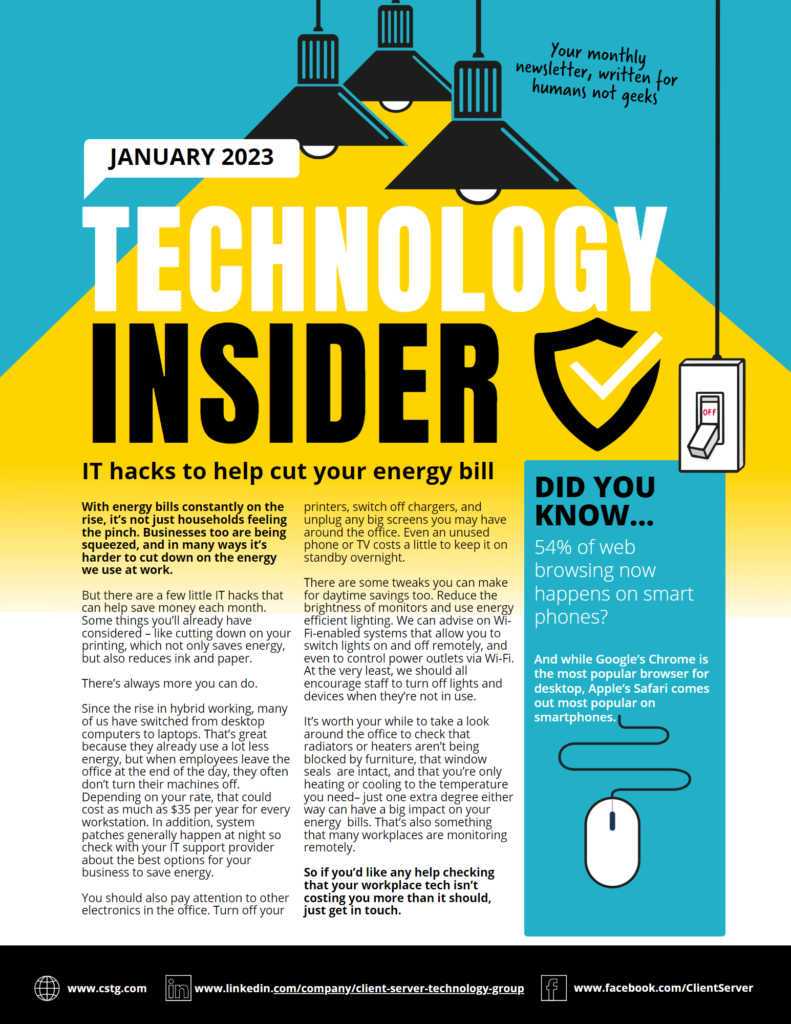 January Newsletter 2023 - Client-Server Technology Group, Inc.
