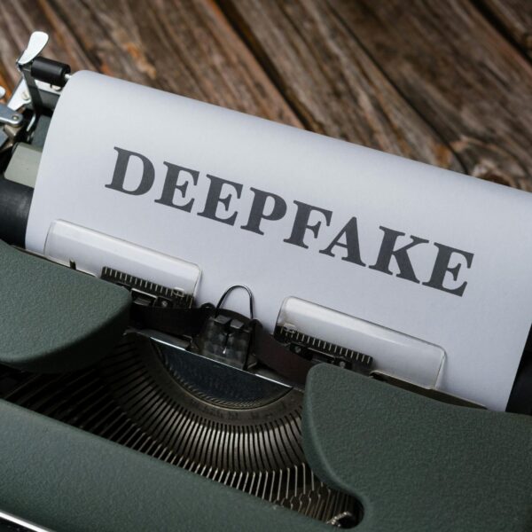 Free A typewriter with the word deepfake on it Stock Photo